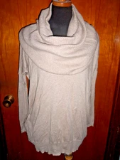 Victoria's Secret Moda International Tan Multi Way Cowl Neck Sweater Top Size XS