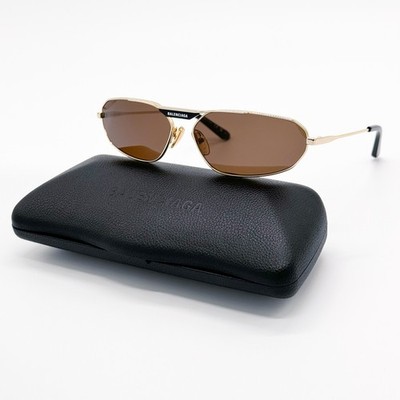 NEW BALENCIAGA BB0245S 003 GOLD BROWN UNISEX SUNGLASSES BB  display picture 1
