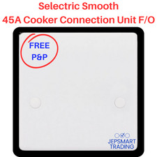 SELECTRIC 45A Cooker Connection Unit with Flex Outlet White Moulded SSL548 #289