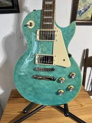 Epiphone Les Paul Standard '60s Quilt Top Ltd Ed Electric Guitar Blue - Repaired