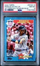 2022 TOPPS 1987 TOPPS ALL-STAR BB BLUE #87AS-12 RONALD ACUNA JR. PSA 8