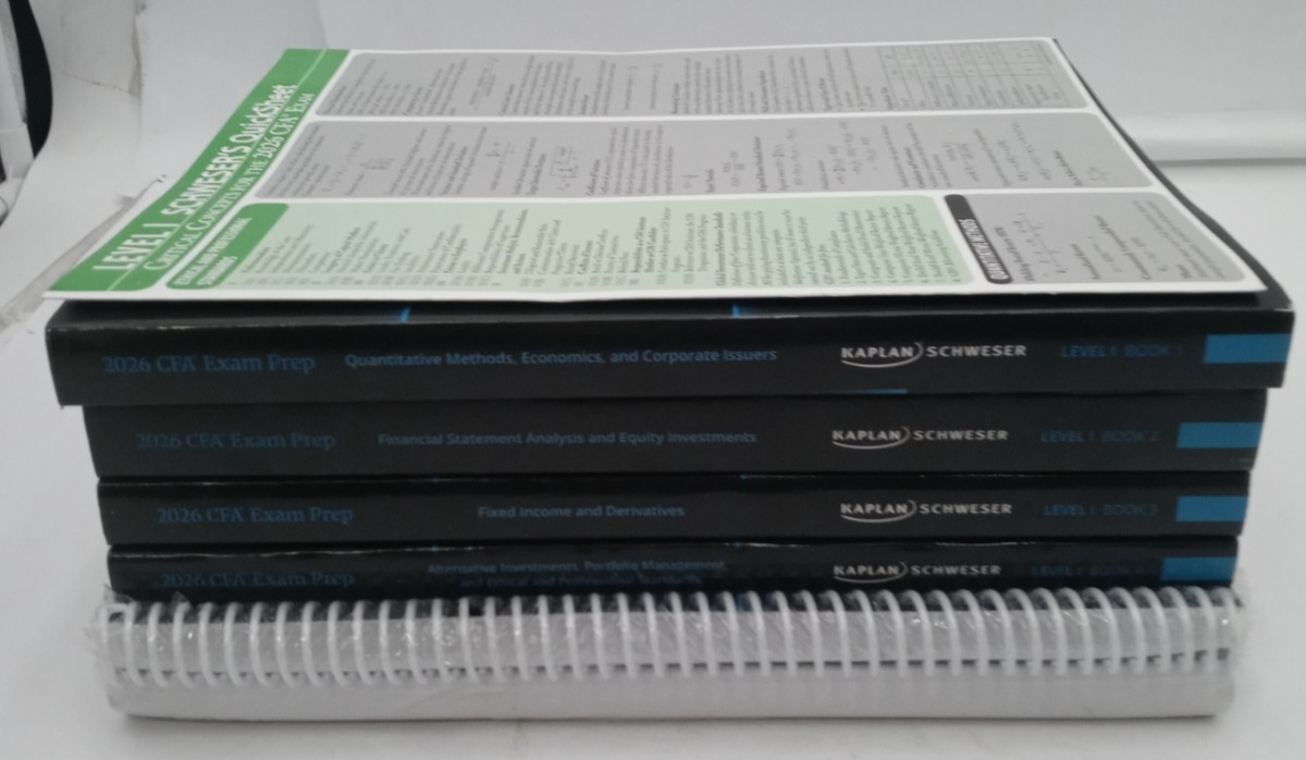 2026 Schweser's CFA Exam Prep Level 1, Books 1-4+Quicksheets,Mind