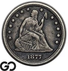 1877 Seated Liberty Quarter