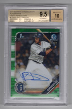 Riley Greene 2019 Bowman Draft Chrome 1st Auto RC Green Refractor /99 BGS 9.5 10