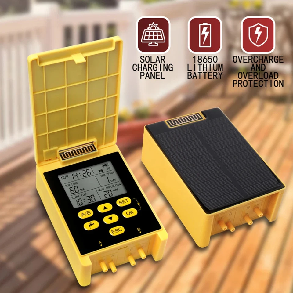 Dual-Pump Solar-Powered Rain-Sensor Fully Automatic Timed Watering System - Image 4 of 4