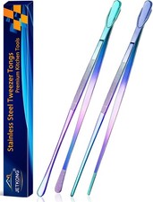 JETKONG 2 Pcs 14Inch Culinary Tweezers Extra Long Food Tweezers Kitchen Tweez...