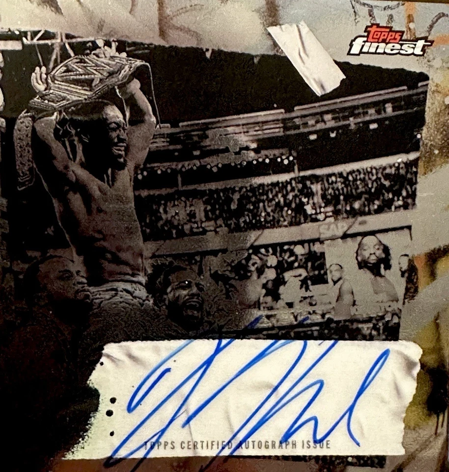 Kofi Kingston 2025 Topps Finest WWE Wrestling Auto Finest Moments #FMS-KOF Foto 2 de 4