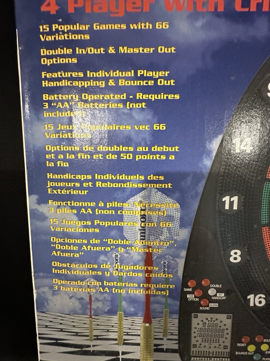 New VINTAGE Sportcraft Unicorn Dartboard Dart Board With New