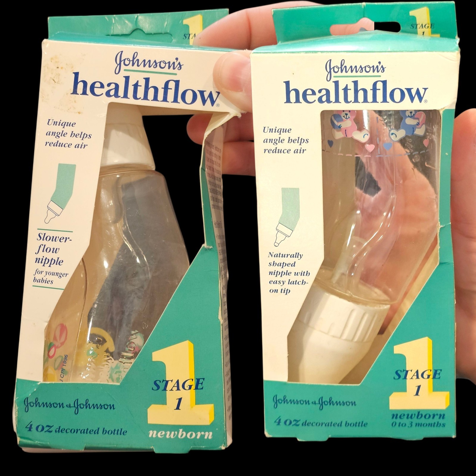Angled 4 Oz Newborn Set Of 2 Clear New