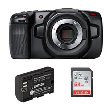 Blackmagic Design Pocket Cinema Camera 4K w/ Lithium-Ion Battery  64GB Memory