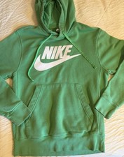 Nike Women s XS Green Logo Hoodie Sportswear Fleece Pullover Sweatshirt Pocket