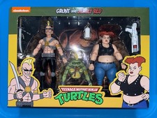 NECA TMNT Teenage Mutant Ninja Turtles Cartoon GRUNT AND JERSEY RED 2-Pack MIB