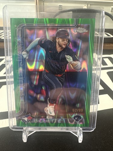 2025 Topps Chrome Bo Bichette Green Ray Wave /99 Toronto Blue Jays