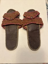 Antique Brown Leather Child Shoe Slipper
