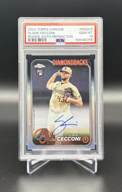 2024 Topps Chrome Rookie Auto Slade Cecconi #RA-SCE Refractor /499 PSA 10 RC