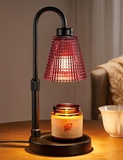 Innqoo Pomegranate Red Candle Warmer Lamp with Timer, Dimmable Candle Decor