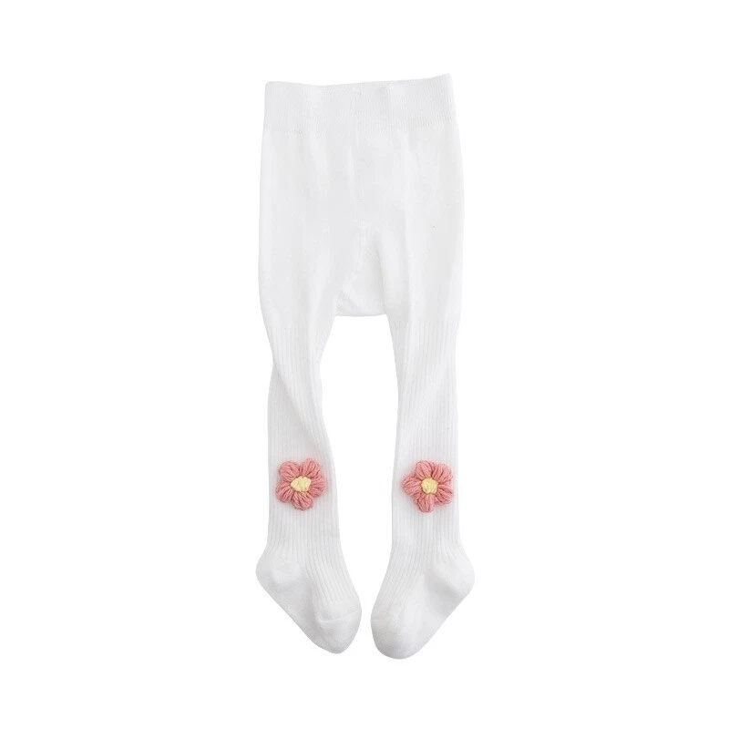 Medias lisas para niñas 1-8 años pantimedias lisas para niños escuela algodón suave Foto 3 de 4