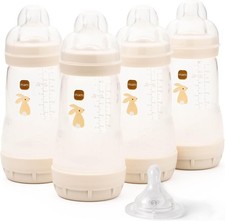Image of MAM Easy Start Anti Colic Baby Bottles 4 Pack (4X 260ml) Self Sterilising Baby