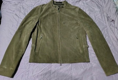 Todd Snyder Suede Cafe Racer Sage Green Jacket Men's Medium 