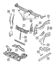 Genuine Mopar Front Floor Cross-Member 5027429AC