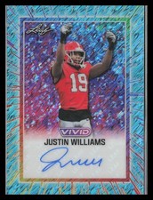 Justin Williams 2025 Leaf Trinity Blue Shimmer Auto /10 #BA-JW1
