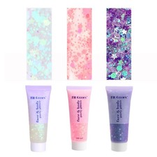 Face Body Glitter Gel for Girls Chunky Hair Face Sparkles for Festivals