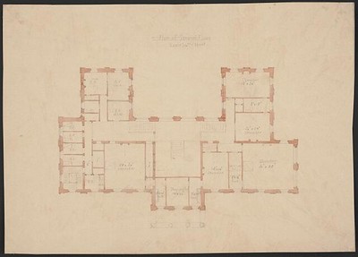 Newport Rhode Island Marble House Vanderbilt Residence 1890s 2nd Floor Plan