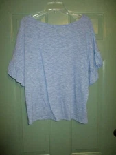 Women's baby blue shirt size M new Ladies top Ana blouse 
