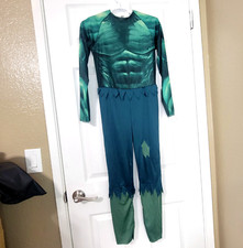 The Incredible Hulk Boys Large 10-12 Halloween Costume Jumpsuit Green Avengers