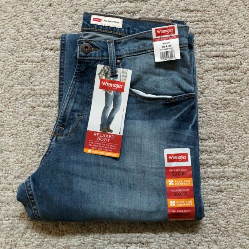 NWT Wrangler Men's Relaxed Bootcut Jeans Denim Pants Low Waist 7 Colors All  Size | eBay