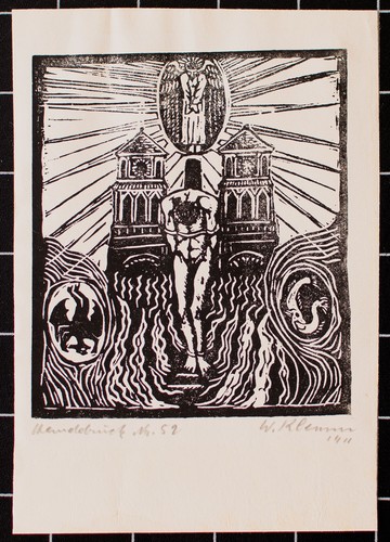 Walther Klemm Ulenspiegel Christ Holzschnitt Handdruck Japanbütten 1911 signiert - Bild 2 von 4