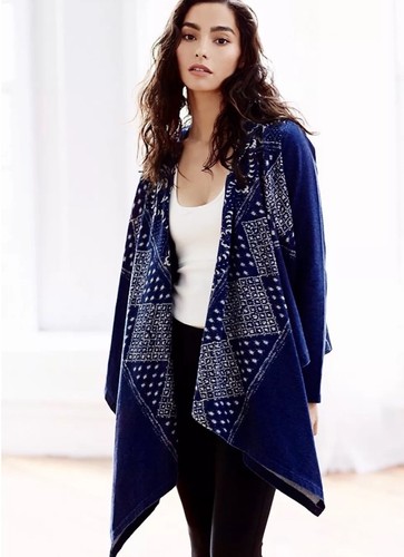 Shibori Bandana Swing Cardigan Jacket 