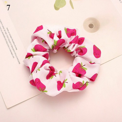 Women Girls Elastic Scrunchies Ponytail Hair Rubber Band Flowers Hair Rope Rings - Picture 47 of 68