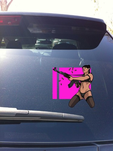 37-01 Bogenschütze Lana Kane Gefahrenzone Fenster Vinyl Aufkleber Decal Marvel - Bild 2 von 2