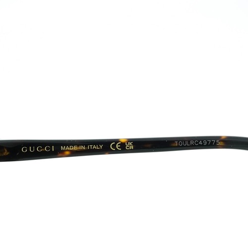 Gucci GG1071 Cat Eye Sunglasses Tortoise Brown OS - Picture 8 of 12