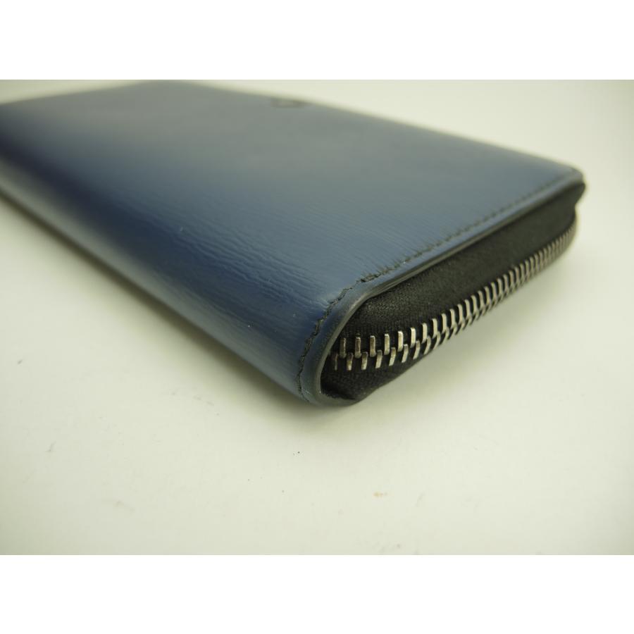 Christian Dior Homme Long Wallet Leather Blue Bee Zip Around Christian Dior Homme Long Wallet Leather Blue Bee Zip Around