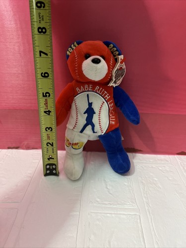 50 Yrs babe Ruth League Baseball Stitch 8" Beanie Babies Bear Authentic Vintage - Picture 2 of 7