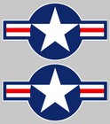 LOT 2 x STICKER US NAVY ARMY ARMEE USA AMERICAIN AMERICA USAF AUTOCOLLANT UA010