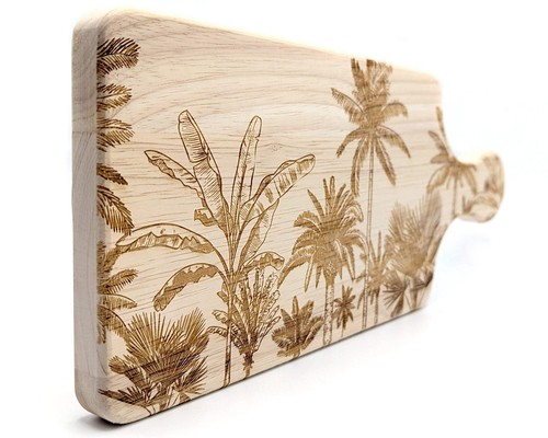 TROPICAL JUNGLE FLORA Cutting Board - Picture 2 of 3