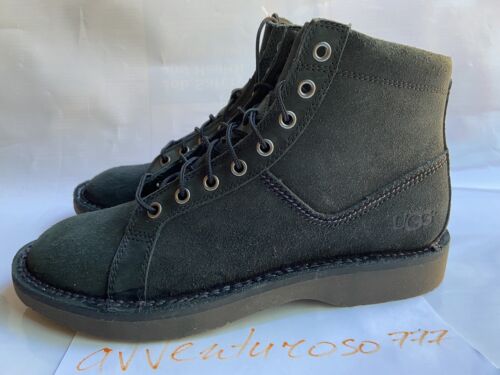 New UGG Camino Monkey Men's Black Suede Boots Size 8 Fashion Casual S/N 1096959 - Afbeelding 1 van 11