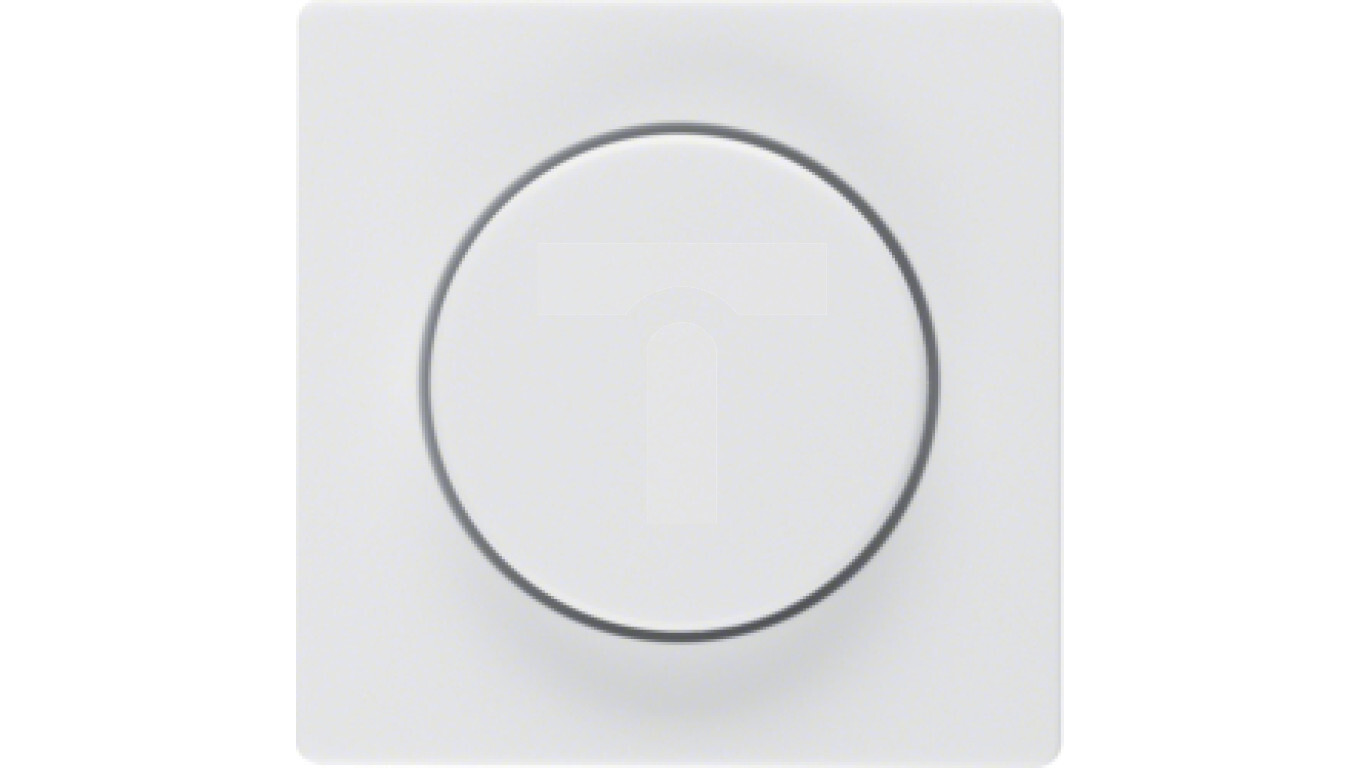 Berker Q.1 Central element with adjustment knob for rotary dimmer snow wh /T2UK