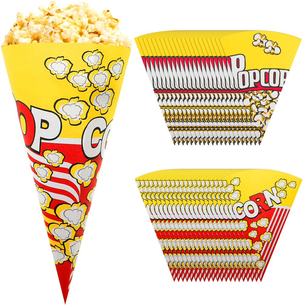 100 Pcs Toyandona Paper Popcorn Bags Snack Containers Dad Dating