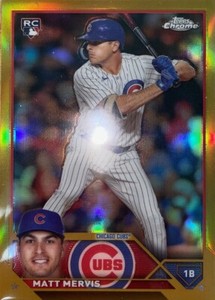 2023 Topps Chrome Update #USC112 Matt Mervis RC Gold Refractor #/50 Cubs Rookie