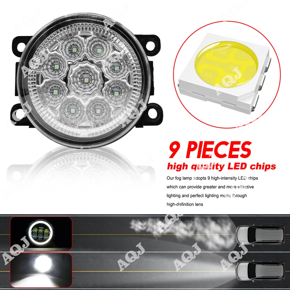 2PCS LED Fog Lights For FORD POLICE INTERCEPTOR UTILITY 2013-2015 Bumper Lamps Foto 3 de 4