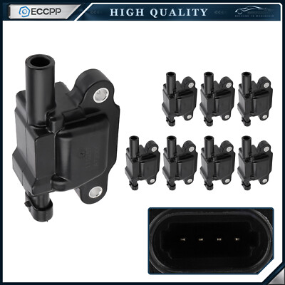 ECCPP 8 Square Ignition Coils For 2015-2018 Chevy Silverado 1500 Tahoe 5.3L V8