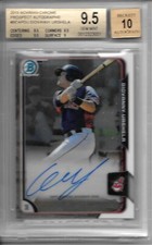 2015 Bowman Chrome GIOVANNY URSHELA ON CARD AUTO RC BGS 9.5/10 GEM MINT YANKEES!