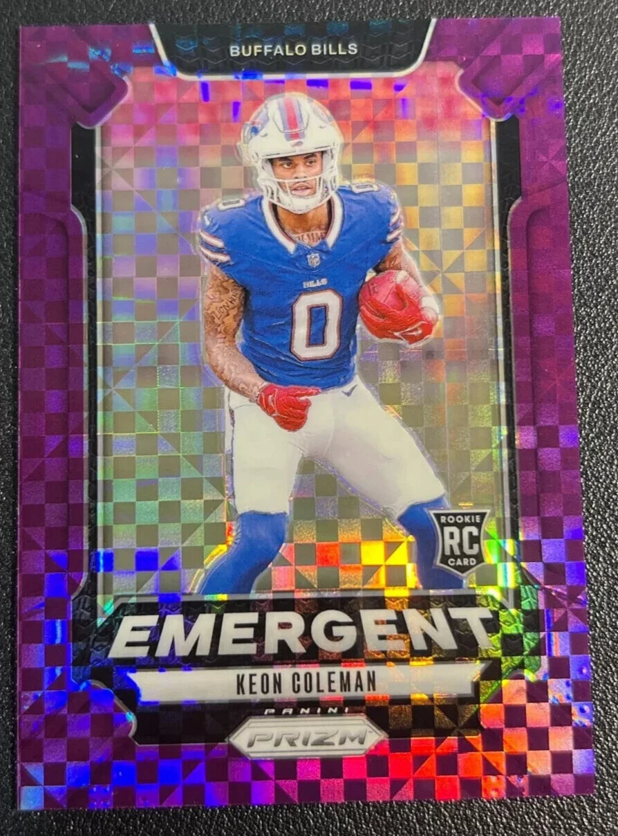 2024 NFL  Prizm Keon Coleman Rc Rookie Emergent Purple Power Prizm 16 /49