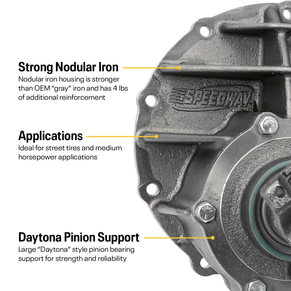 Posi Differential 3rd Member, 31 Spl, 3.70 Gear Ratio, Fits Ford 9 Inch Foto 2 de 4