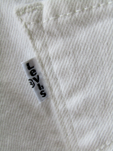 Levi's 721 High Rise Skinny White Denim Jeans sz 32- (32" x 29 1/2") Excellent - Picture 5 of 6