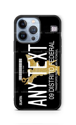 Mexico City 2002 blk cell Phone Case Customized License Placa for IPHONE SAMSUNG